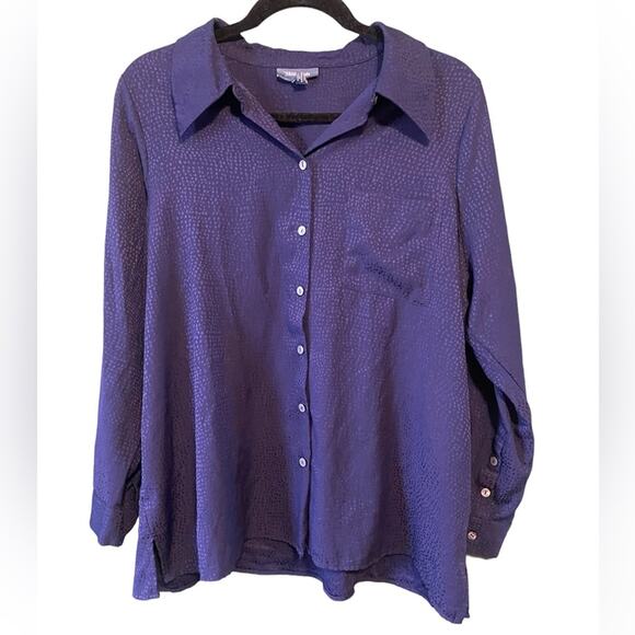 ModCloth Shirt Womens Size 1X Button Down Lightweight Office Wear Career Blouse - Picture 1 of 11